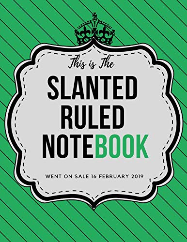 Beispielbild fr Slanted Ruled Notebook: caligraphy kits for beginners, left handed writing, journal left handed, handwriting left handed, handwriting for lefties, leftie, left handed composition notebooks (110 Pages, Blank, 8.5 x 11) zum Verkauf von Revaluation Books