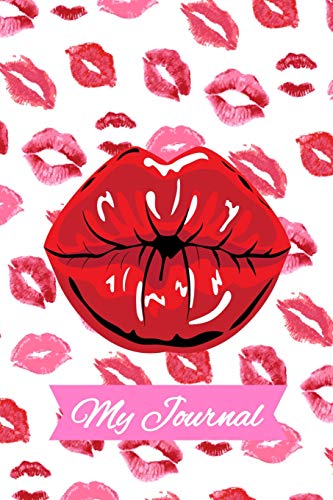 Stock image for My Journal: Kissing Lips with Lipstick on the Cover. 150 Lined Journal Pages to use as a Journal, Notebook, Diary, etc. for sale by Ergodebooks