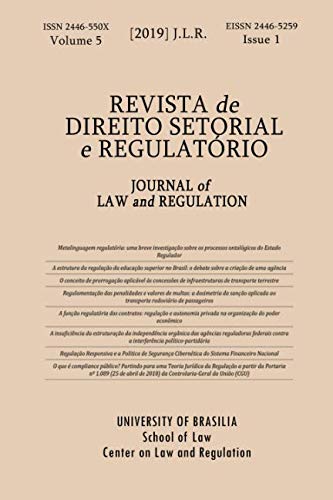 Imagen de archivo de Revista de Direito Setorial e Regulatorio / Journal of Law and Regulation: Vol. 5, Issue 1 a la venta por Revaluation Books