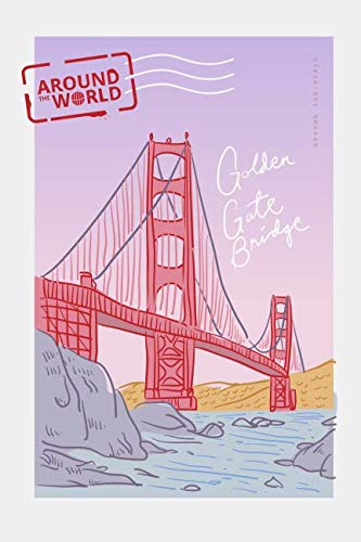 9781097239764: Golden Gate Bridge: 6x9 Lined Writing Notebook Journal, 120 Pages