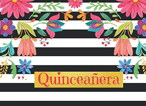 Imagen de archivo de Quinceaera: Libro de firmas para Quinceaera mensajes y autografos para cumpleaos invitados a fiesta tema mexicano 40 paginas a color 8.25 x 6 in a la venta por Revaluation Books