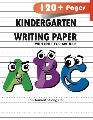 Beispielbild fr Kindergarten Writing Paper with Lines for ABC Kids : 120 Blank Handwriting Practice Paper with Dotted Lines zum Verkauf von Better World Books