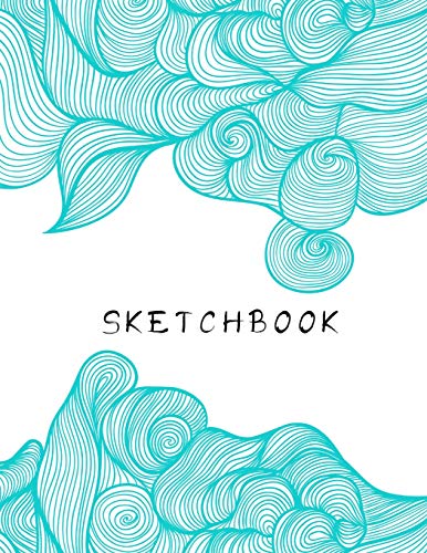 Stock image for Sketchbook: Meditation Mindfulness Drawing Sketching Art Book 8.5 x 11 110 Blank Pages Teal Doodles for sale by Revaluation Books