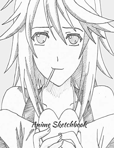 Manga Anime Sketch Book [8x10][140pages]: Artist Sketchbook for Sketching,  Drawing and Creative Doodling with manga anime cover, girl with blue eyes  (Paperback)