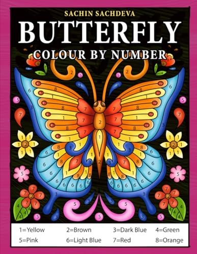 Stock image for Butterfly Colour by Number: Coloring Book for Kids Ages 4-8 for sale by ZBK Books