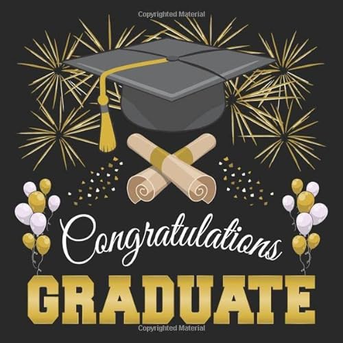 Stock image for Graduation Guest Book: Congratulations Graduate GuestBook + Gift Log | Class of 2019 Graduation Party Memory Sign In Keepsake Journal | Black and Gold Cover for sale by Revaluation Books