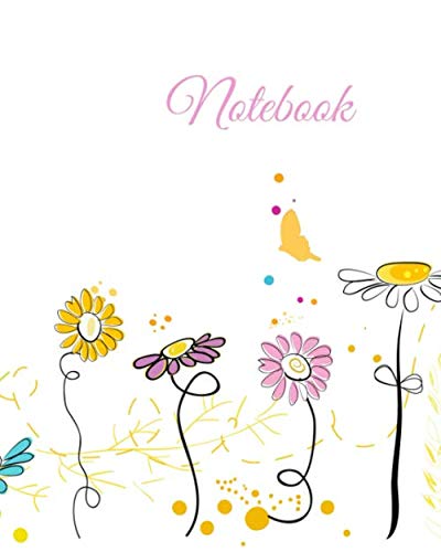 Stock image for Notebook: Cursive Practice Notebook Scripting Longhand Joined-up Pink Yellow flower butterfly theme size A4 8x10 for easy writing for sale by Revaluation Books