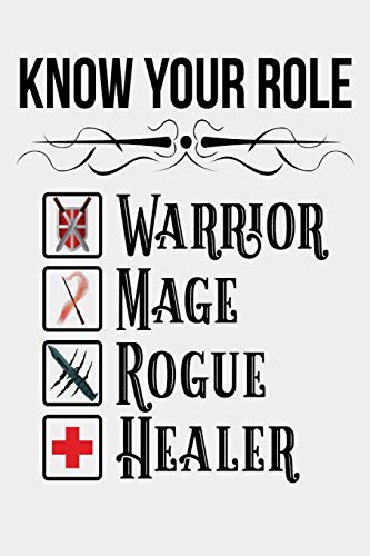 9781099950148: Know Your Role Warrior Mage Rogue Healer: Tabletop Games RPG Blank Lined Journal Notebook