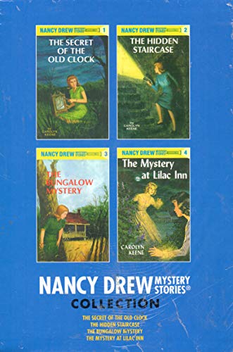 Imagen de archivo de Nancy Drew Mystery Stories Collection Starter Books 1 to 4 Set: The Secret of the Old Clock, The Hidden Staircase, The Bungalow Mystery and The Mystery at Lilac Inn a la venta por BooksRun