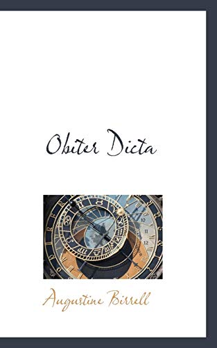 Obiter Dicta (9781103039302) by Birrell, Augustine