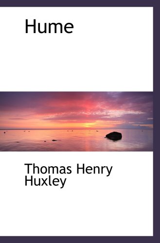 Hume (9781103329250) by Huxley, Thomas Henry