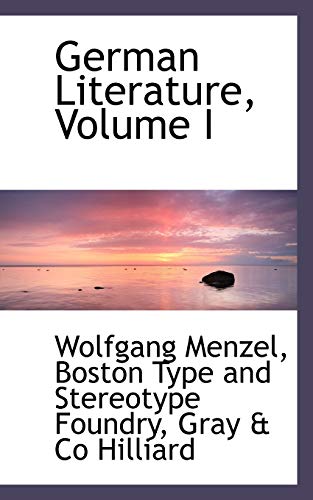 German Literature (9781103399895) by Menzel, Wolfgang