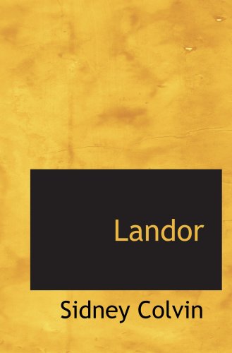 Landor (9781103545353) by Colvin, Sidney
