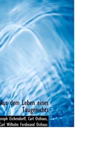 Stock image for Aus Dem Leben Eines Taugenichts for sale by Revaluation Books