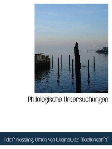 Stock image for Philologische Untersuchungen for sale by Revaluation Books
