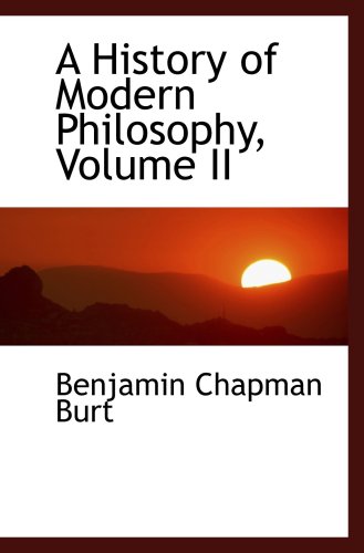 Stock image for A History of Modern Philosophy, Volume II for sale by Revaluation Books