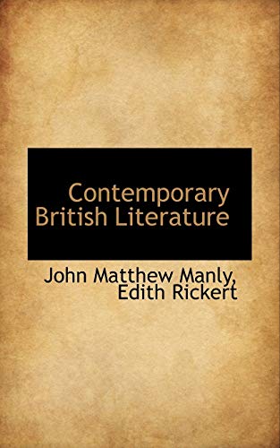 Beispielbild fr Contemporary British Literature zum Verkauf von Buchpark