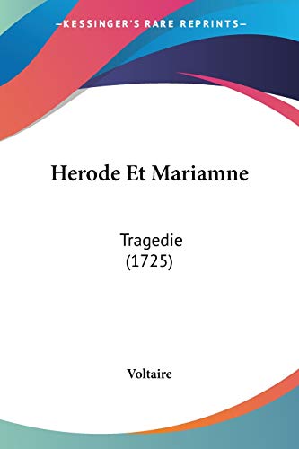 9781104175467: Herode Et Mariamne: Tragedie (1725)