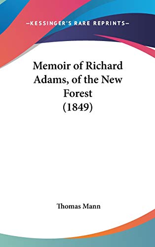 9781104205195: Memoir of Richard Adams, of the New Forest