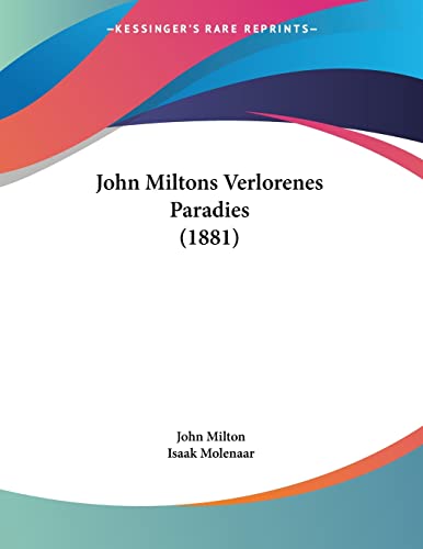9781104236694: John Miltons Verlorenes Paradies (1881)