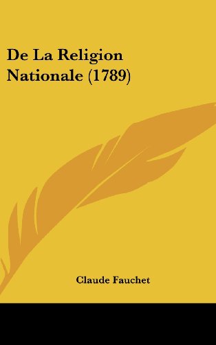 De La Religion Nationale (1789) Fauchet, Claude