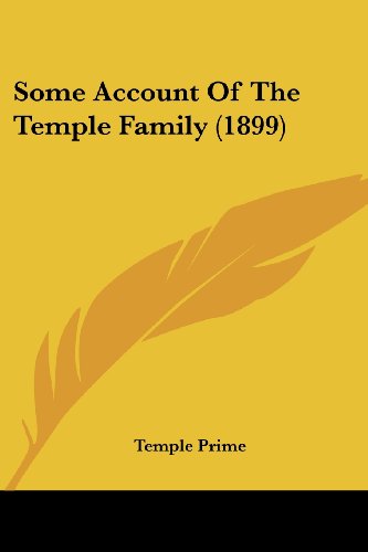 9781104782627: Some Account Of The Temple Family (1899)