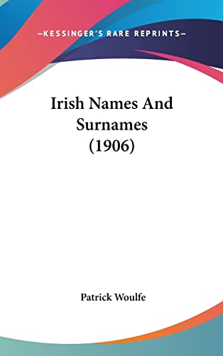 9781104788339: Irish Names and Surnames (1906)
