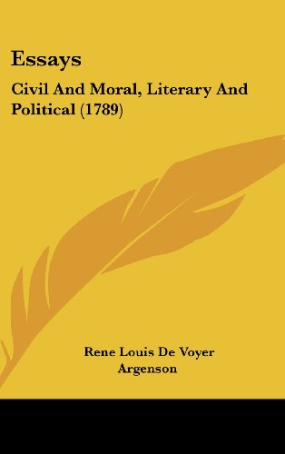 9781104953997: Essays: Civil and Moral, Literary and Political (1789)