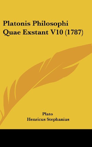 9781104967543: Platonis Philosophi Quae Exstant V10 (1787)