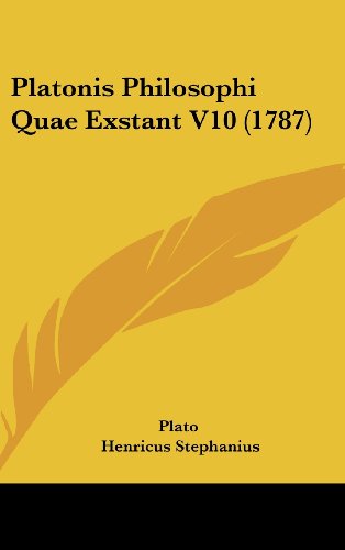 9781104967543: Platonis Philosophi Quae Exstant V10 (1787) (Latin Edition)