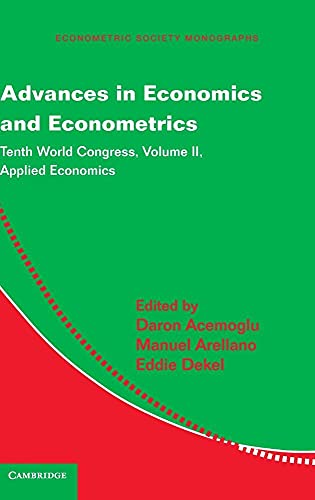 Imagen de archivo de Advances in Economics and Econometrics: Tenth World Congress: Volume 2 (Econometric Society Monographs, Series Number 50) a la venta por AwesomeBooks