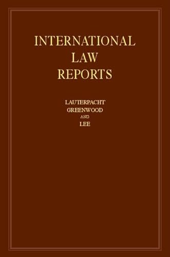9781107036772: International Law Reports: Volume 154 (International Law Reports, Series Number 154)