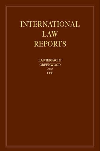 Imagen de archivo de International Law Reports: Volume 154 (International Law Reports, Series Number 154) a la venta por AwesomeBooks
