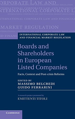 Imagen de archivo de Boards and Shareholders in European Listed Companies: Facts, Context and Post-Crisis Reforms (International Corporate Law and Financial Market Regulation) a la venta por Academybookshop