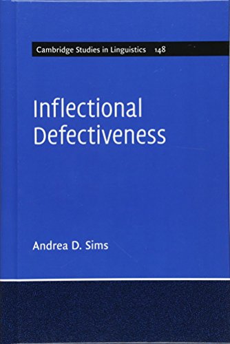 Imagen de archivo de Inflectional Defectiveness. a la venta por Kanic Books