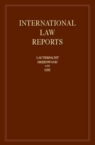 Stock image for International Law Reports: Volume 160 (International Law Reports, Series Number 160) for sale by Cambridge Rare Books