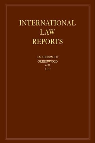 Beispielbild fr International Law Reports: Volume 163 (International Law Reports, Series Number 163) zum Verkauf von AwesomeBooks