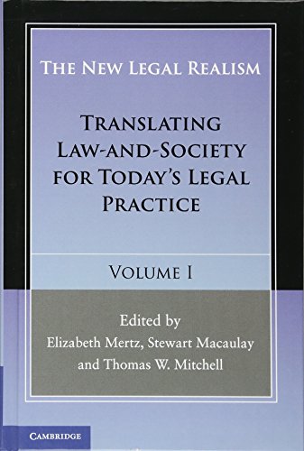 Stock image for The New Legal Realism: Translating Law-and-society for Today's Legal Practice for sale by Revaluation Books