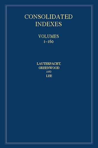 Stock image for International Law Reports, Consolidated Index 3 Volume Hardback Set: Volumes 1 "160 for sale by AwesomeBooks