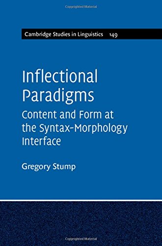 9781107088832: Inflectional Paradigms: Content and Form at the Syntax-Morphology Interface (Cambridge Studies in Linguistics, Series Number 149)