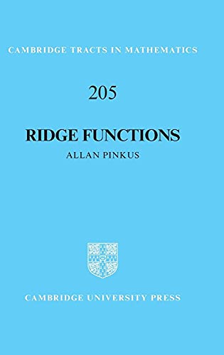 Imagen de archivo de Ridge Functions (Cambridge Tracts in Mathematics) a la venta por Books Puddle
