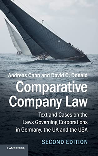 9781107186354: Comparative Company Law: Text and Cases on the Laws Governing Corporations in Germany, the UK and the USA