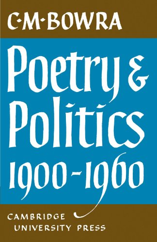 Imagen de archivo de Poetry and Politics 1900-1960 (The Wiles Lectures) a la venta por Chiron Media