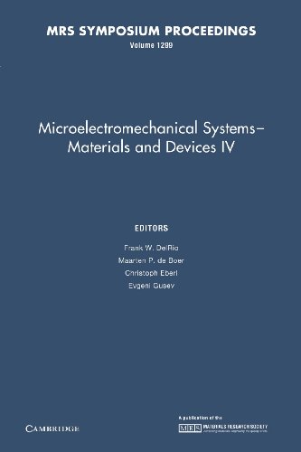 Stock image for Microelectromechanical Systems - Materials and Devices IV: Volume 1299 (MRS Proceedings) for sale by Lucky's Textbooks