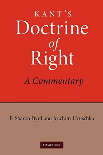 9781107406896: Kant's Doctrine of Right: A Commentary