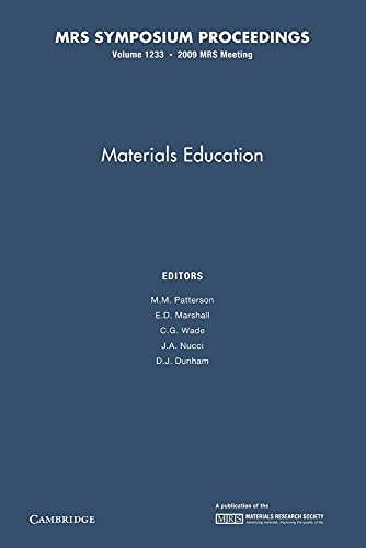 Beispielbild fr Materials Education: Volume 1233 zum Verkauf von Ria Christie Collections