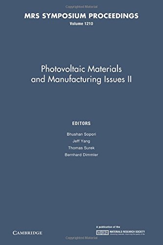 Stock image for Photovoltaic Materials And Manufacturing Issues Ii V1210 Pb for sale by Iridium_Books