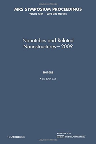 Stock image for Nanotubes and Related Nanostructures - 2009: Volume 1204 for sale by Literary Cat Books