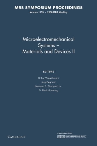 Beispielbild fr Microelectromechanical Systems V1139 Pb zum Verkauf von Iridium_Books