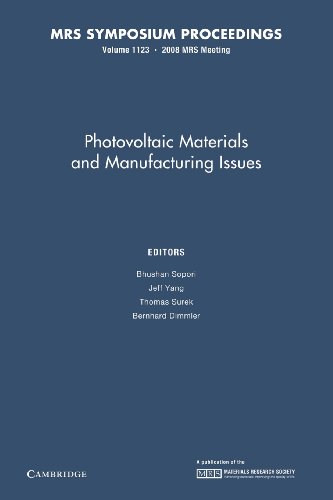 Stock image for Photovoltaic Materials And Manufacturing Issues V1123 Pb for sale by Iridium_Books